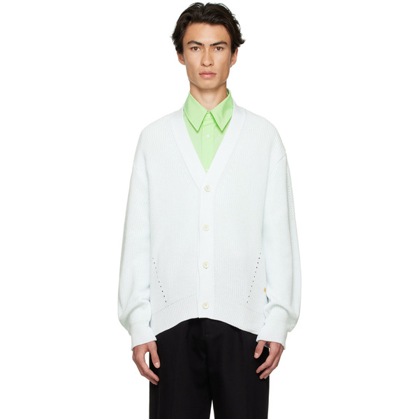  Recto Blue Relaxed-fit Cardigan 