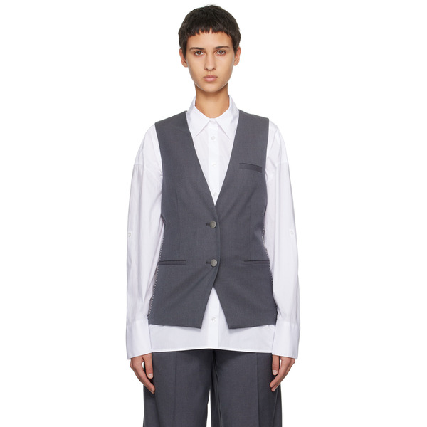  Remain Birger Christensen Gray Two-color Vest 