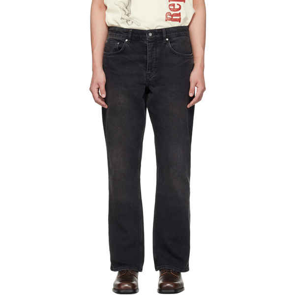  Represent Black Kick Flare Jeans 