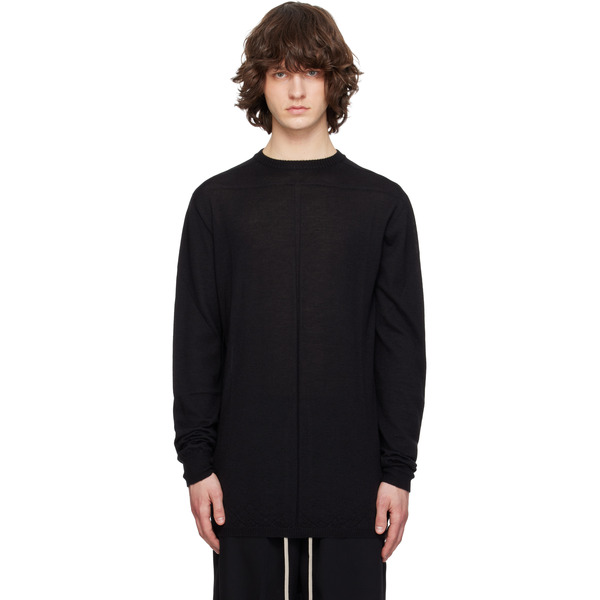 Rick Owens Black Temple Oversized Level Sweater 