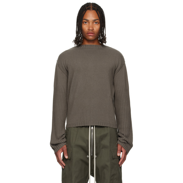 Rick Owens Gray Concordians Round Neck Sweater 