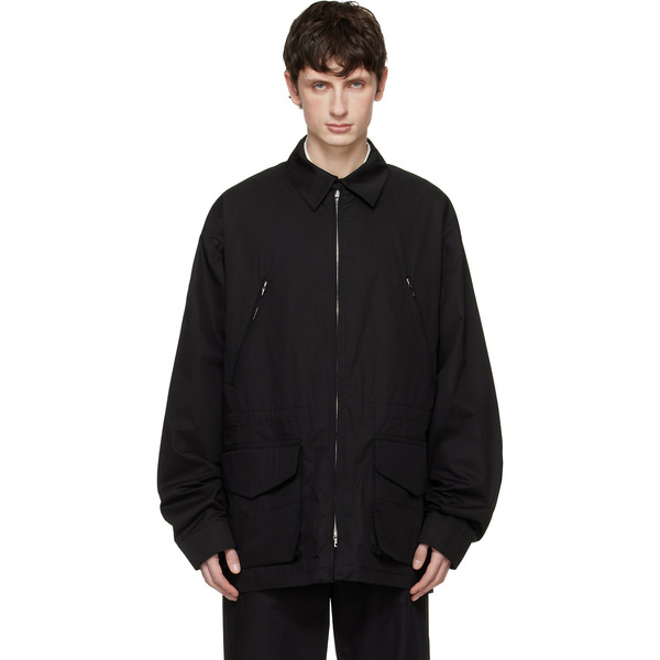  Rier Black Cotton Field Jacket 