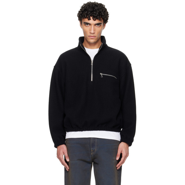  Rier Black Fleece Sweater 