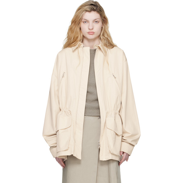  Rier Off-white Cotton Field Jacket 