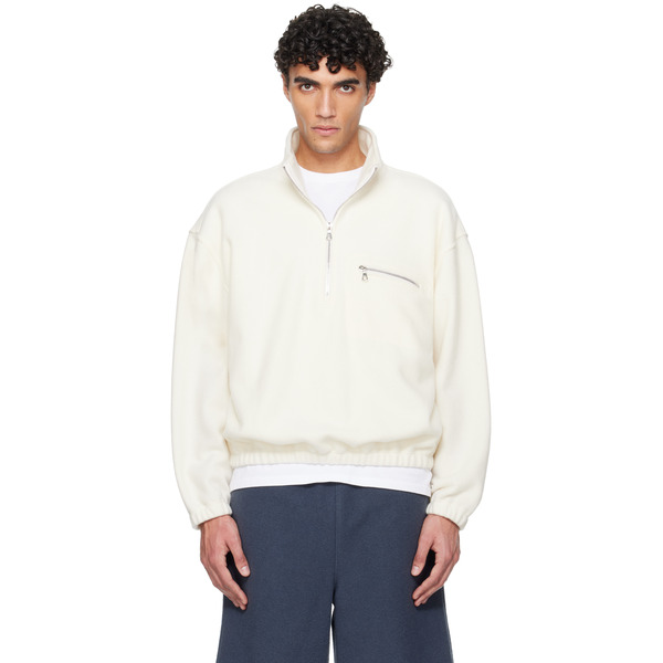  Rier White Fleece Sweater 