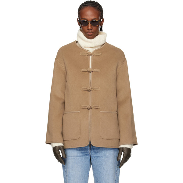  Róhe Beige Double-faced Wool Jacket 
