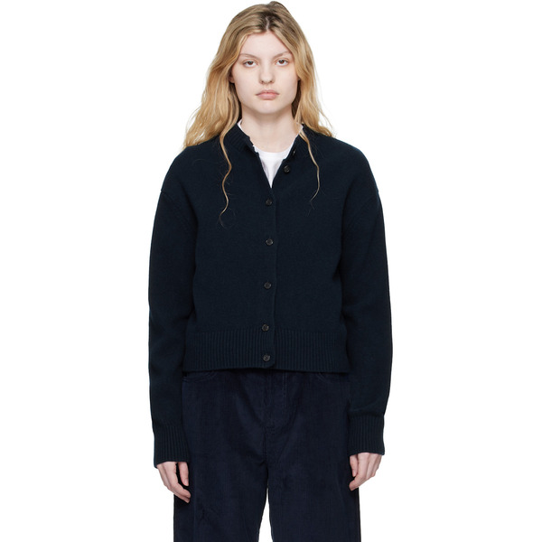  Róhe Navy Short Boiled Cardigan 