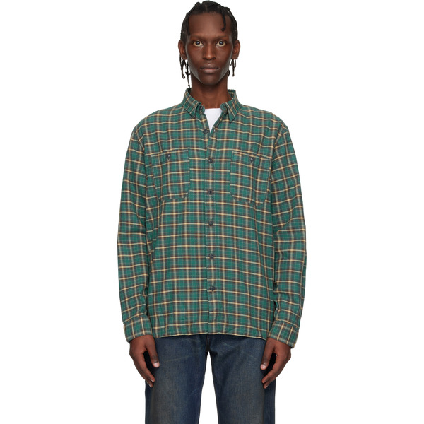  Rrl Blue Flannel Shirt 