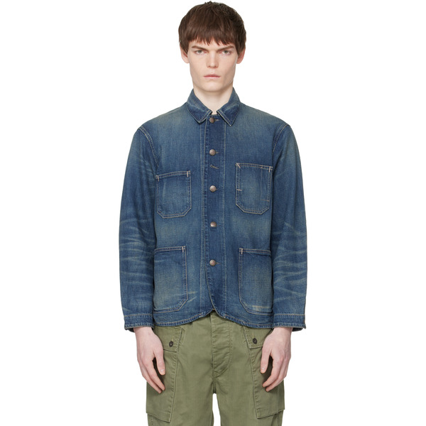  Rrl Blue Torrington Engineer Denim Jacket 