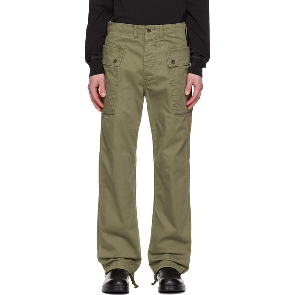  Rrl Green Herringbone Field Cargo Pants 