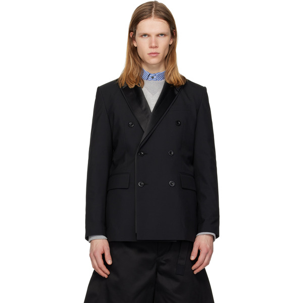  Sacai Black Suiting Blazer 