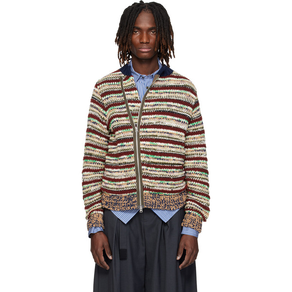  Sacai Multicolor Mix Knit Blouson Cardigan 