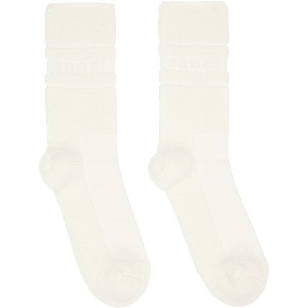  Sacai Off-white Pile Logo Socks 