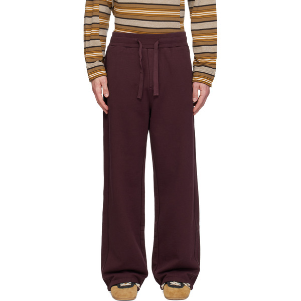  Sanderlak Burgundy Drawstring Sweatpants 