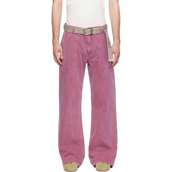  Sanderlak Pink Utility Flare Jeans 