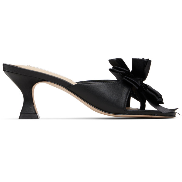  Sandy Liang Black Celebration Mule Heels 