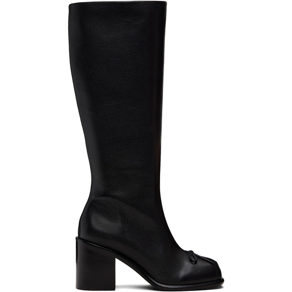  Sandy Liang Black Knee High Pointe Boots 