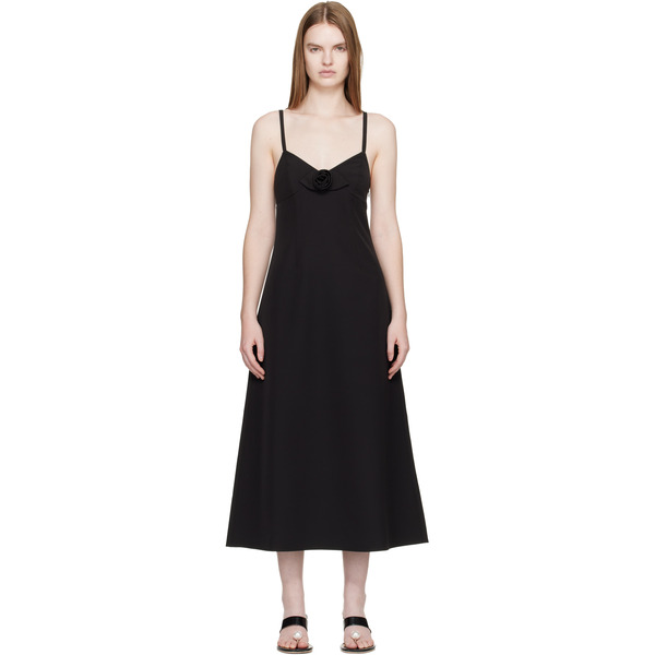  Sandy Liang Black Pilton Midi Dress 