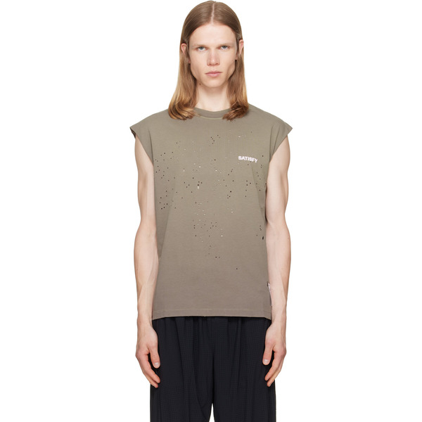  Satisfy Brown Mothtech Muscle Tank Top 