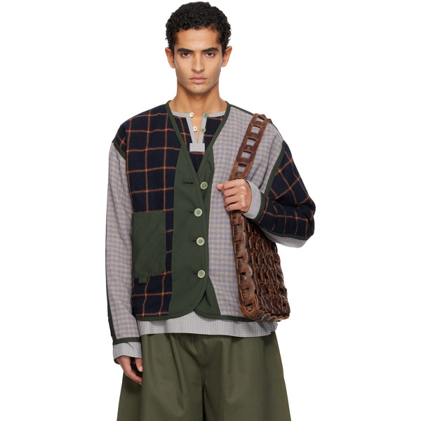  Sc103 Navy & Purple Ridge Cardigan 