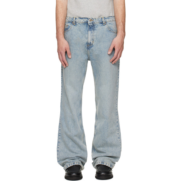  Second/layer Blue Stone Wash Filmore Slim Boot Cut Jeans 