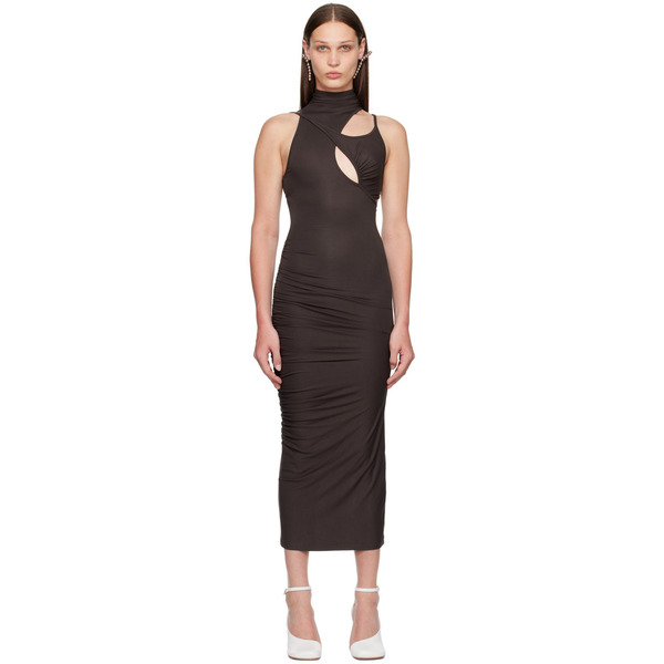  Selasi Brown Strap Maxi Dress 
