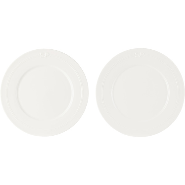  Service Projects White Métier Sp Embossed Dinner Plate Set 