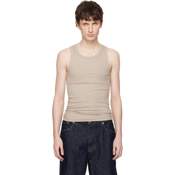  Seventh Taupe Base Rib Tank Top 