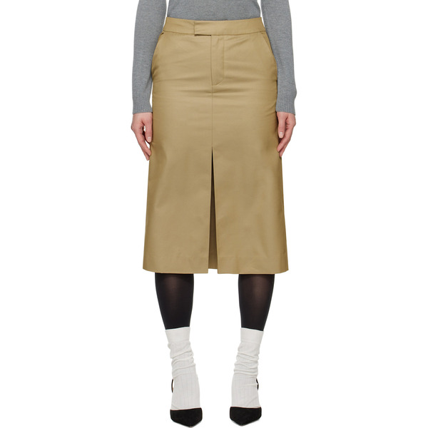  Shushu/tong Tan Front-slit Straight Midi Skirt 
