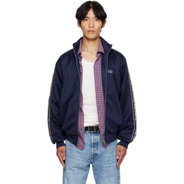  Silas Navy Logo Track Jacket 