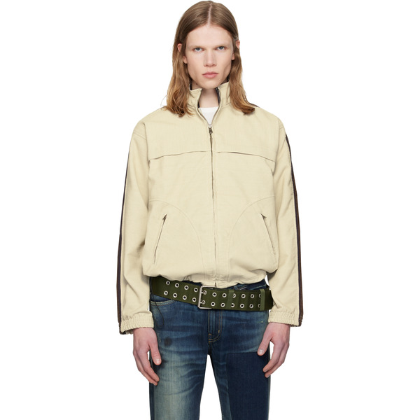  Silas Off-white Washed Corduroy Track Jacket 