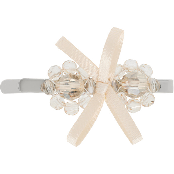  Simone Rocha Beige Petite Bow Mini Flower Hair Clip 