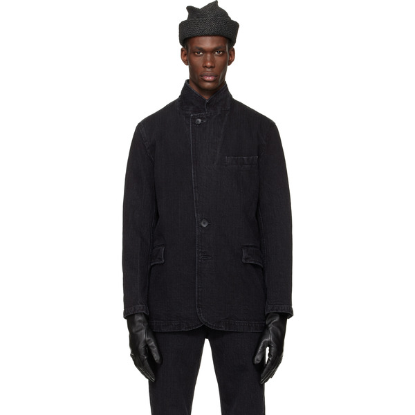  Sire Black Washed Denim Jacket 