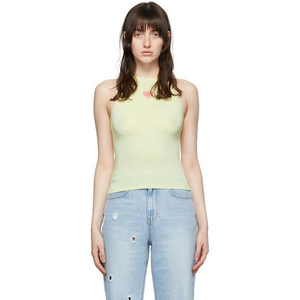  Sjyp Green Rayon Tank Top 