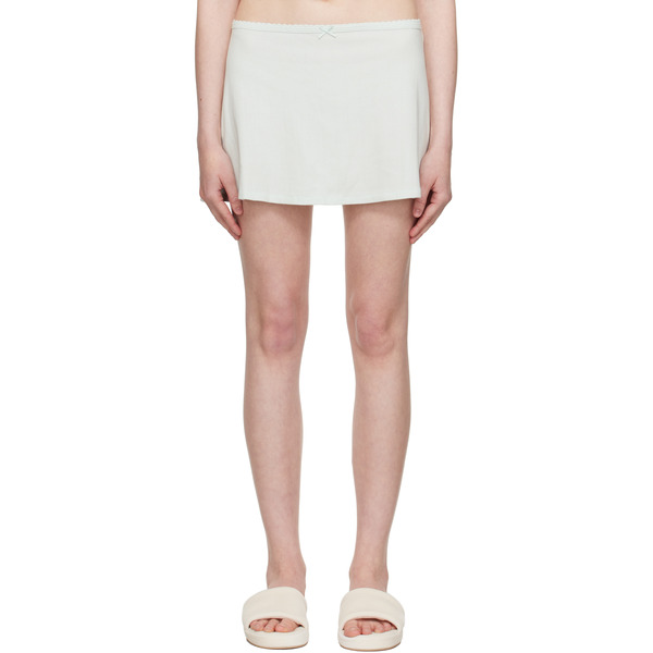  Skims Blue Drop Needle Pointelle Miniskirt 