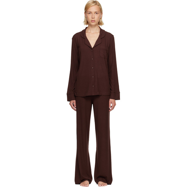  Skims Brown Soft Lounge Sleep Pyjama Set 