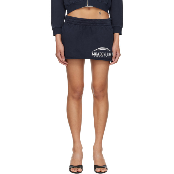  Skims Navy Boyfriend Fleece Miniskirt 