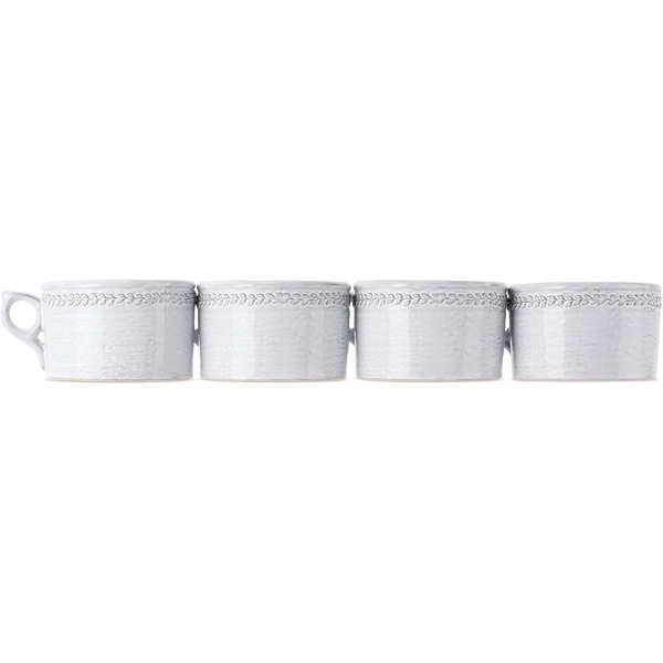  Soho Home White Hillcrest Mug Set, 4 Pcs 