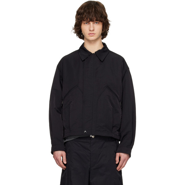  Solid Homme Black Nylon Military Blouson Jacket 
