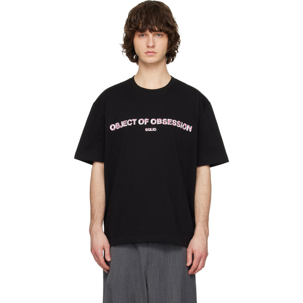  Solid Homme Black 'object Of Obsession' T-shirt 