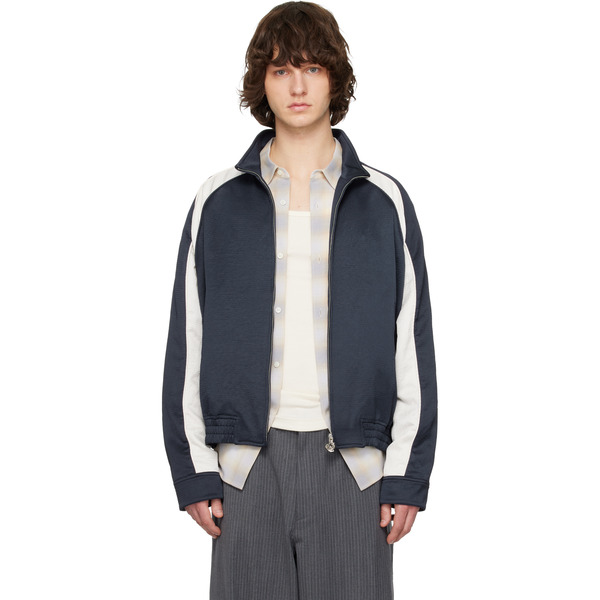  Solid Homme Navy Contrast Track Jacket 