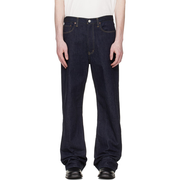  Ssstein Navy Twist Cut Jeans 