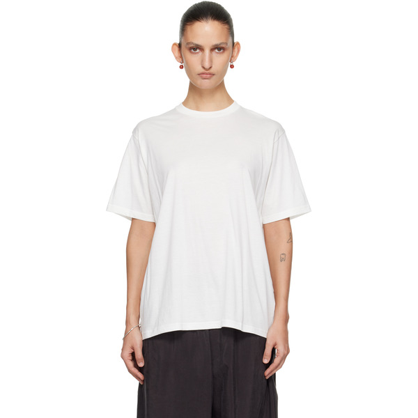  Ssstein White Suvin Cotton Basic T-shirt 