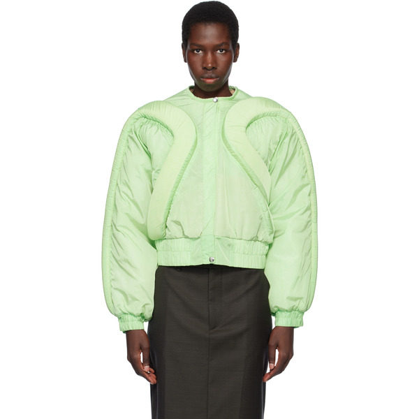  Stanley Raffington Green 3d Parametric Bomber Jacket 