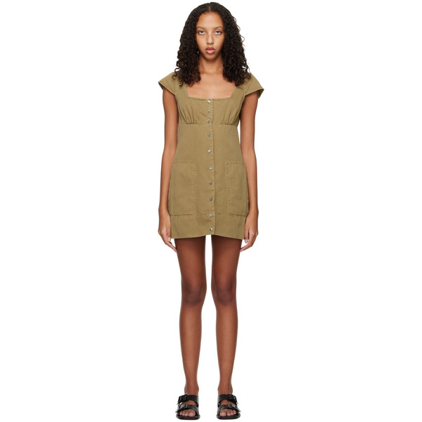  Staud Khaki Julia Minidress 