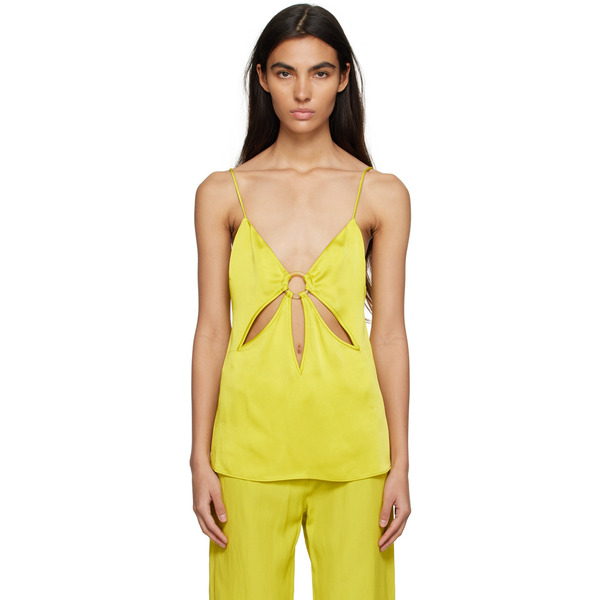  Stella Mccartney Yellow V-neck Tank Top 