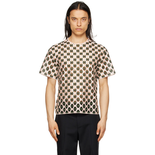  Steven Passaro Green & Pink Pattern T-shirt 