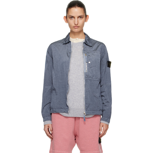 Stone Island Blue 1200038 Nylon Metal Econyl Overshirt 