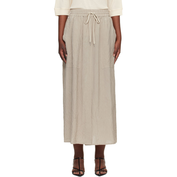  Studio Nicholson Beige Oates Midi Skirt 