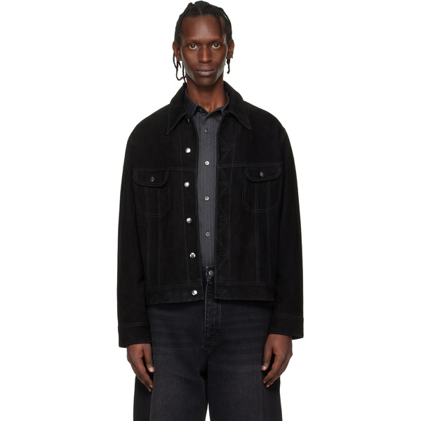  Studio Nicholson Black Aaron Levine Edition Boston Suede Jacket 